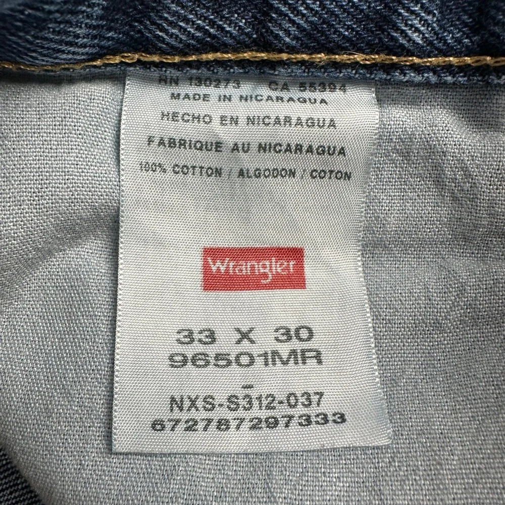 Vintage 90's Wrangler Jeans Men 33x30 Blue 96501MR Straight Leg Denim Rodeo West